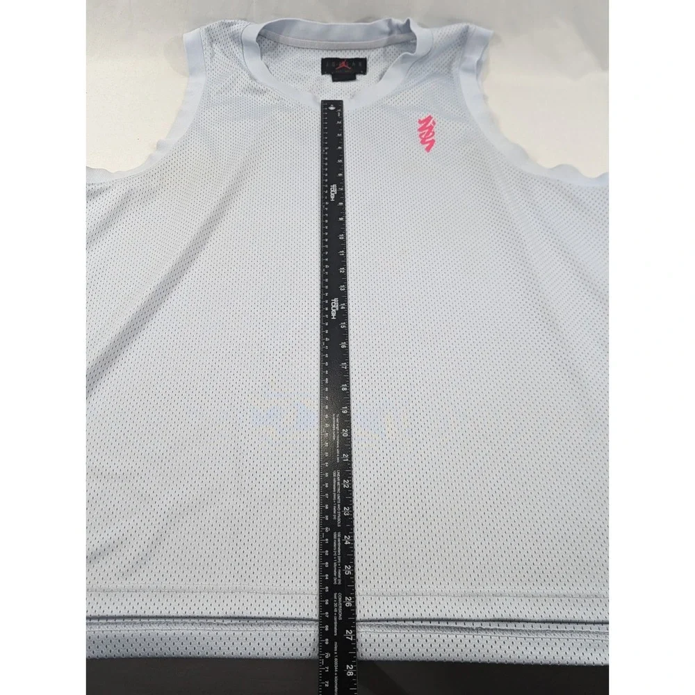 Zion‎ Williamson Jersey Mesh 3XL Silver Jordan Basketball Dri-Fit Jersey